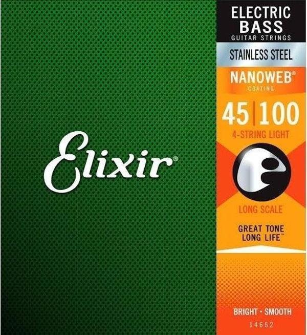 Elixir 045-100 Nanoweb Çelik Sarım Bas Gitar Teli (14652) - Image 1