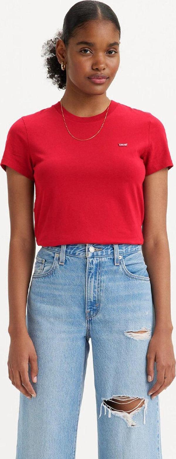 Levi's Kadın Kırmızı Yuvarlak Yaka Tişört A4917-0004 - Image 1