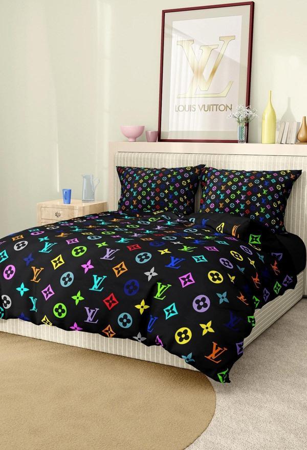 Marka Nevresim Takımı Çift Kişilik Pamuklu Saten Kumaş 6 Parça 3D Dijital Baskı Duvet Cover Set Mode - Image 1