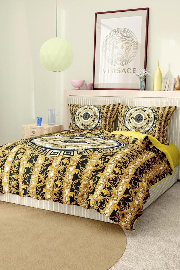 Marka Nevresim Takımı Çift Kişilik Pamuklu Saten Kumaş 6 Parça 3D Dijital Baskı Duvet Cover Set Mode - Image 1