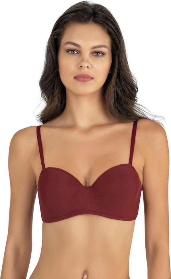 Fabony Bayan Arkası Tül Detaylı Straplez Sütyen 3150 - Image 1