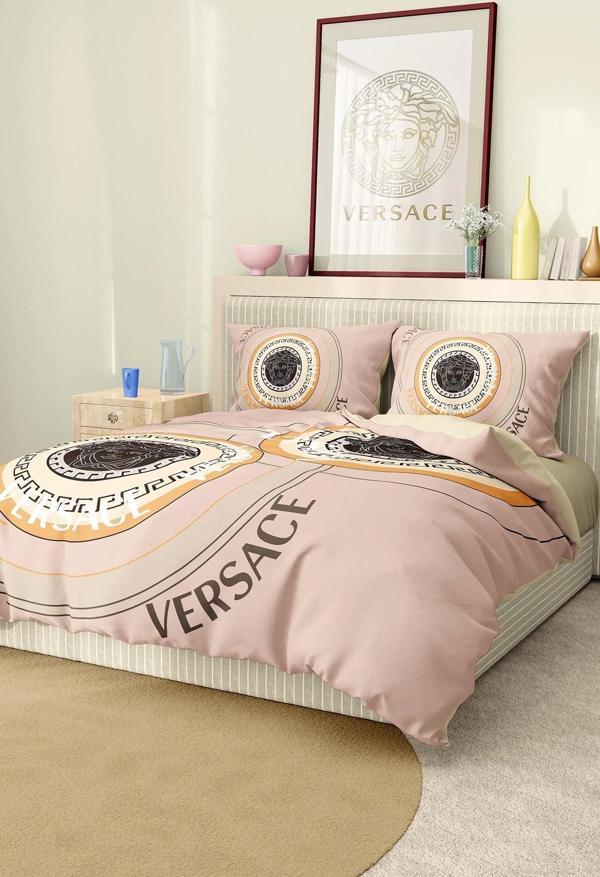 Marka Nevresim Takımı Çift Kişilik Pamuklu Saten Kumaş 6 Parça 3D Dijital Baskı Duvet Cover Set Mode - Image 1
