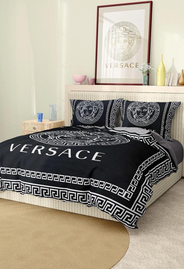 Marka Nevresim Takımı Çift Kişilik Pamuklu Saten Kumaş 6 Parça 3D Dijital Baskı Duvet Cover Set Mode - Image 1