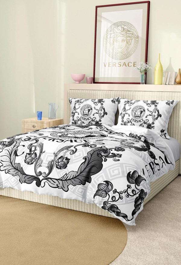 Marka Nevresim Takımı Çift Kişilik Pamuklu Saten Kumaş 6 Parça 3D Dijital Baskı Duvet Cover Set Mode - Image 1