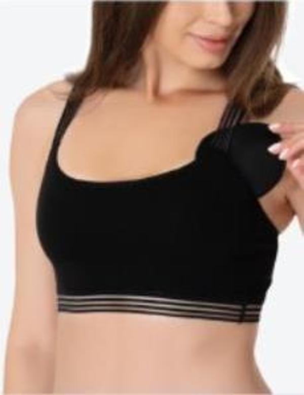 İmer Bayan Modal Çapraz Askılı Pedli Büstiyer Sütyen 1117 - Image 1