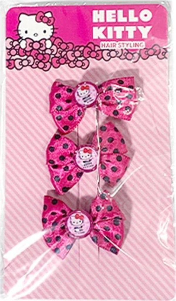 Hello Kitty Lisanslı 3'lü Pembe Toka - Image 1