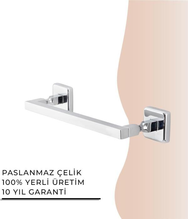 İGK YAPI - Çelik Banyo Kumru Kare Boru Uzun Havluluk 30cm (KU10-019) - Image 1