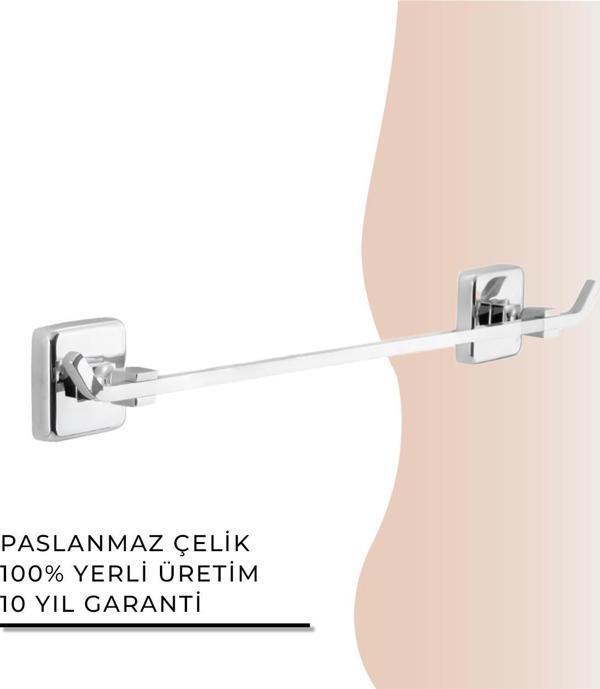 İGK YAPI - Çelik Banyo Kumru Uzun Havluluk 50cm (KU10-006) - Image 1