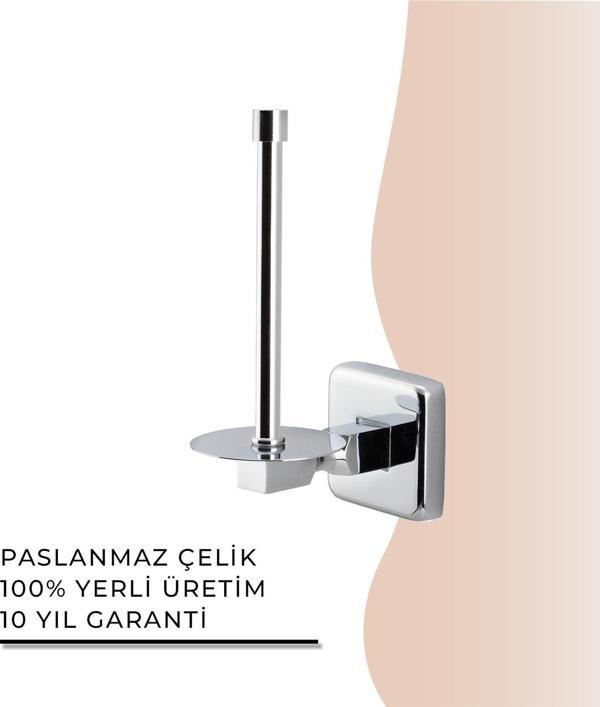 İGK YAPI - Çelik Banyo Kumru Yedek Tuvalet Kâğıtlığı (KU10-066) - Image 1