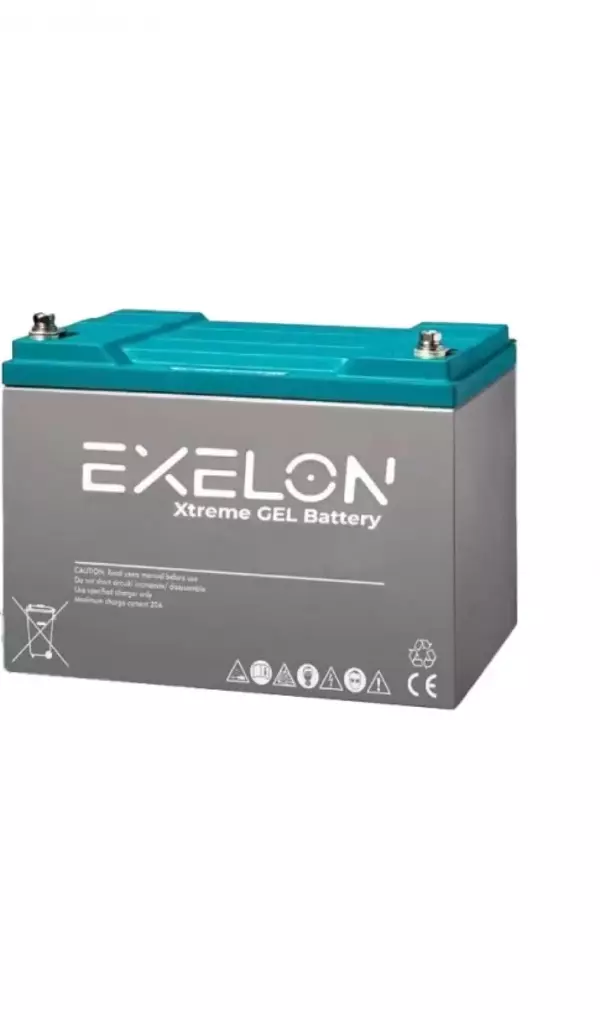 Exelon 12 V Volt 100 Ah Amper Jel Akü Batarya Deep Cycle Derin Döngü Solar Akü - Image 1