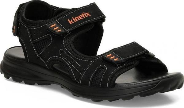KİNETİX MENDEZ 5FX SİYAH TURUNCU CIRTLI COMFORT CASUAL SPOR SANDALET - Image 1