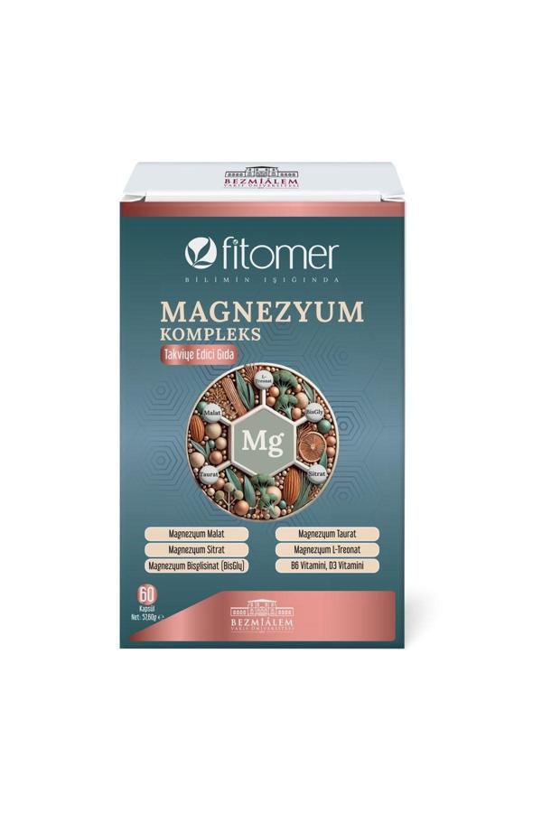 FİTOMER MAGNEZYUM P5P  B6 VİTAMİN VE  D VİTAMİNİ 60 KAPSÜL - Image 1