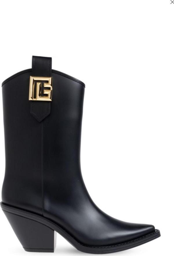 Balmain Paris Cowboy Boots With Logo - Image 1