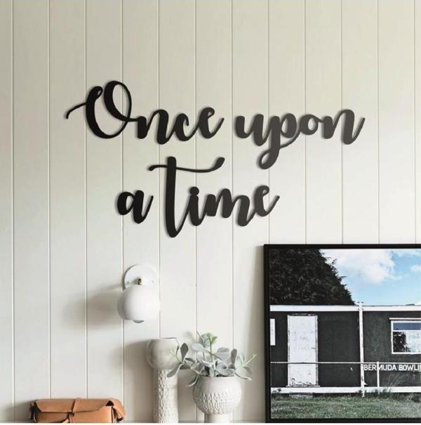 Once Upon A Time Duvar Süsü Duvar Yazısı Dekoratif Ahşap Dekoratif Obje - Image 1