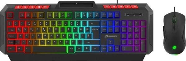GameBooster KM-11B Knight Rainbow Siyah Gaming Klavye Mouse Set - Image 1