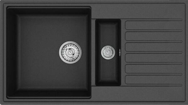 Teka Cliff 60 B-TQ 1,5 Hazneli Siyah Granit Mutfak Eviyesi - Image 1