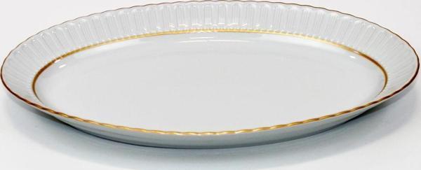 Kütahya porselen kayık tabak sedef yaldızlı 30 cm. - Image 1