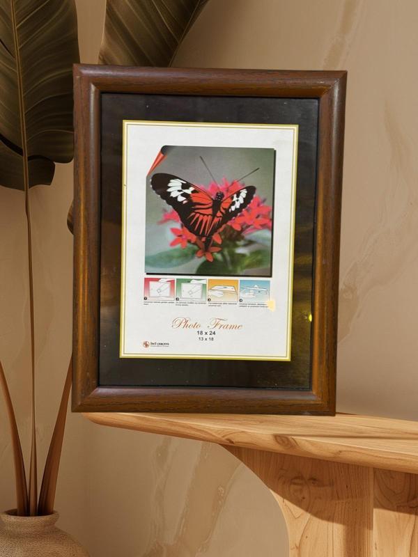 Ahşap görünümlü 2 li pvc fotoğraf çerçevesi 18X24 cm. - Image 1