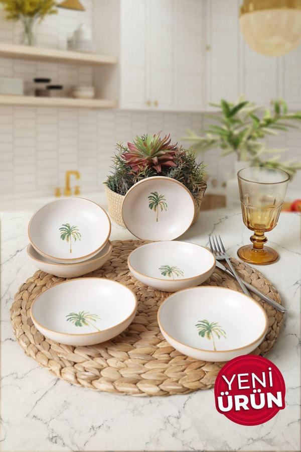 Keramika Bronze Palmiye Halka Çerezlik / Sosluk 13 Cm 6 Adet 22901 - Image 1