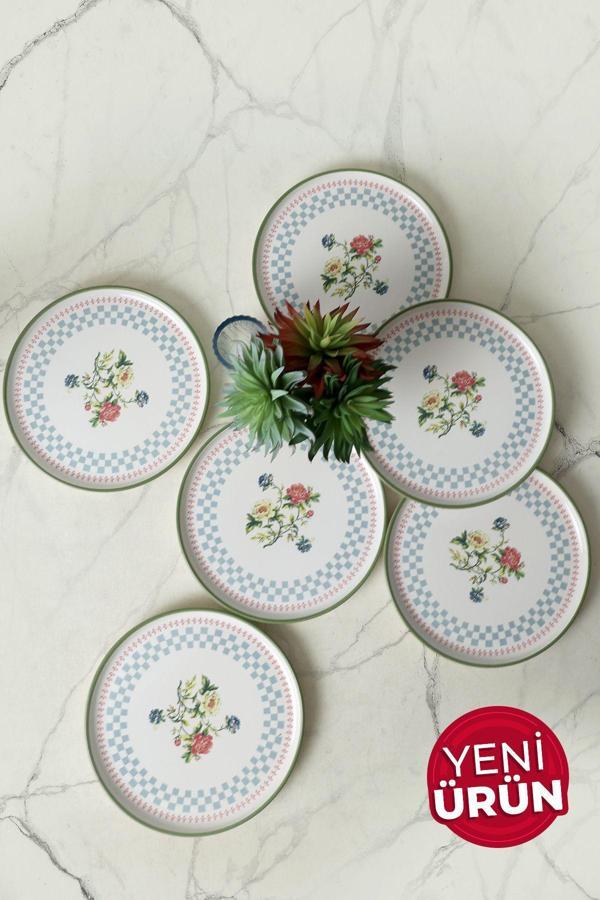 Keramika Rose Line Nordic Pasta Tabağı 22 Cm 6 Adet 22911 - Image 1