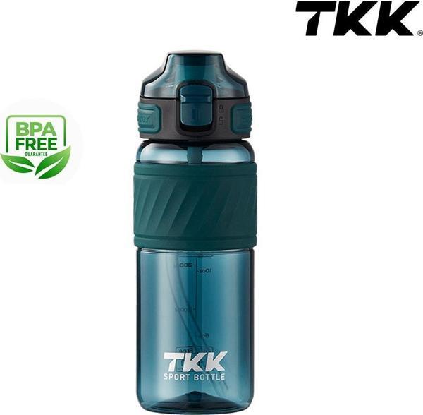 Tkk T1025 Çift Kullanım Pipetli/Rahat İçim Yeşil Tritan Matara 600ml - Image 1