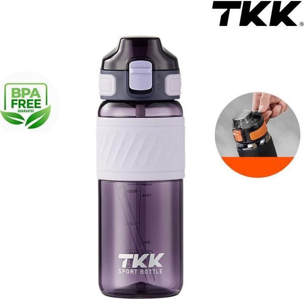 Tkk T1025 Çift Kullanım Pipetli/Rahat İçim Mor Tritan Matara 600ml - Image 1