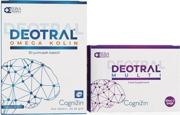 Deotral Omega Kolin 30 Softgel & Deotral Multi 30 Saşe, Takviye Edici Gıda - Image 1