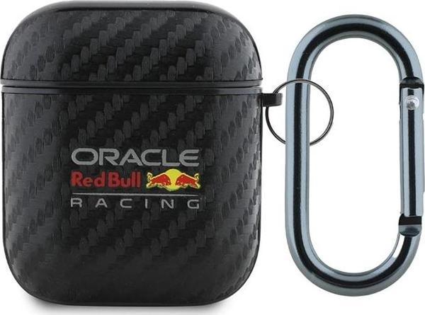 Apple Airpods Kılıf Redbull Orjinal Lisanslı PU Karbon Fiber Tasarımlı Askı Aparatlı Kapak - Image 1