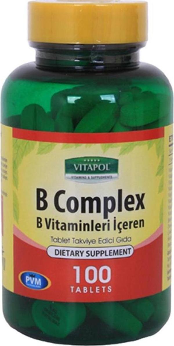 Vitapol Vitamin B Complex 100 Tablet B Vitamini Kompleks - Image 1