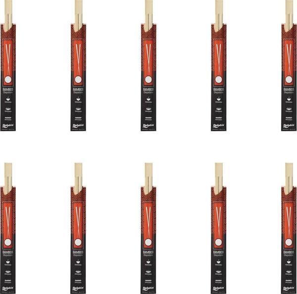 Yıkanabilir Bambu Kore Japon Çin Yemek Çubuğu Chopsticks - 23 Cm. - 10 Çiftlik 1 Paket - Image 1