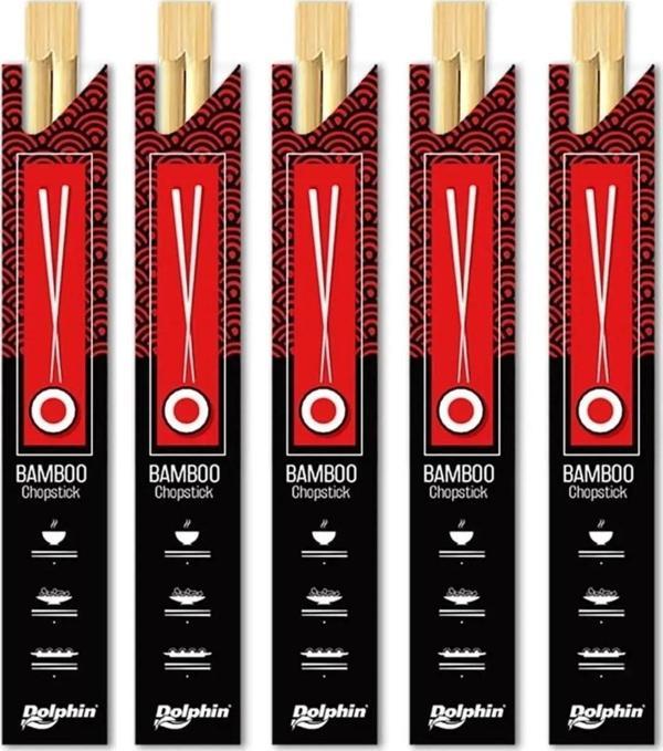 Yıkanabilir Bambu Kore Japon Çin Yemek Çubuğu Chopsticks - 23 Cm. - 5 Çiftlik 1 Paket - Image 1