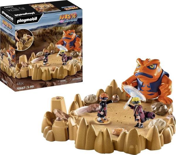 Playmobil Naruto Shippuden 70667 Naruto vs Pain, Krater Taban Plakası ve Dev Kurbağa Gamakichi ile H - Image 1