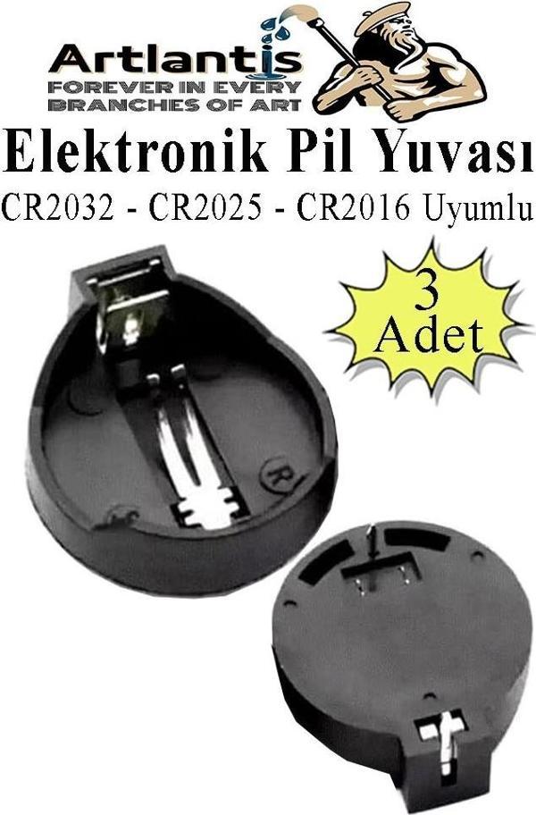 Elektronik Pil Yatağı 3 Volt 3 Adet CR2032 CR2025 CR2016 Para Düğme Pil Yatağı Rcb Pil Tutucu Bios Devre Kart - Image 1