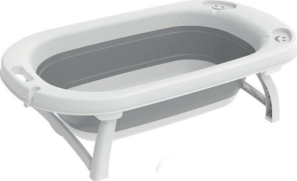 Omnipazar AK-729 Katlanır Bebek Yıkama Banyo Küveti Beyaz - Gri - Image 1