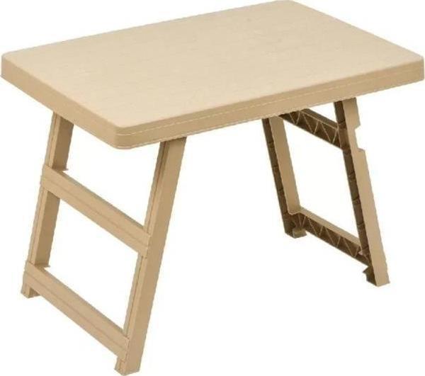 Omnipazar IRK-HS730 Portatif Plastik Katlanır Piknik Kamp Sehpası Bej - Image 1