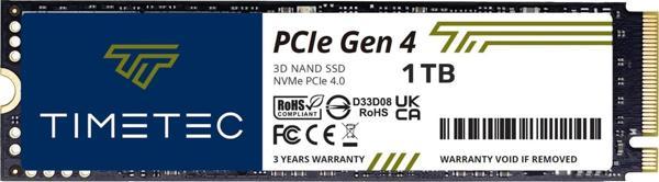 Timetec MS31 1TB 5000/4700MB/s Gen4x4 22x80 M.2 NVMe SSD - Image 1