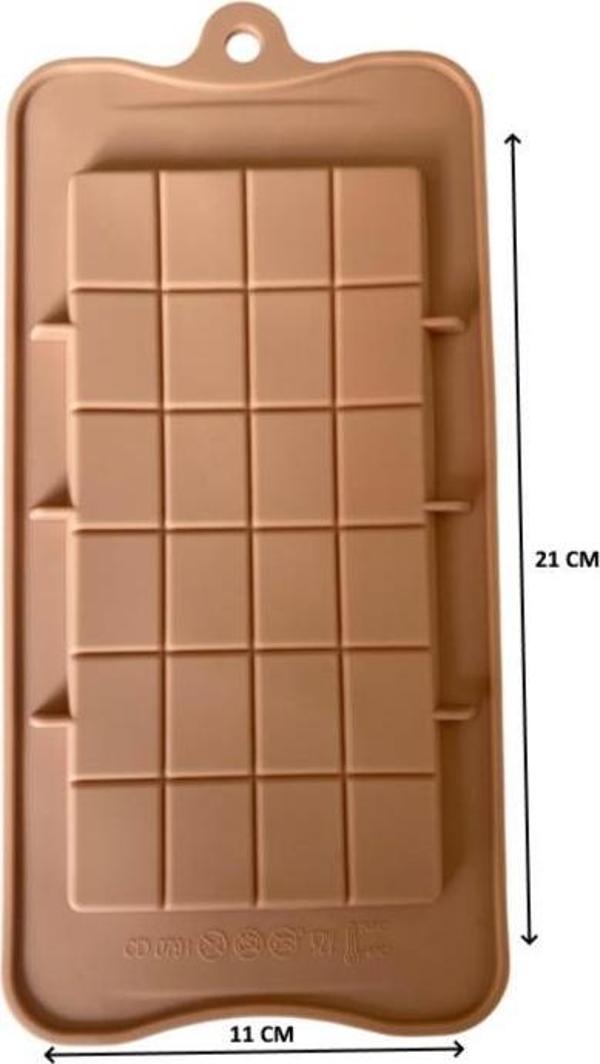 SİLİKON ÇİKOLATA KALIBI DİKDÖRTGEN ŞEKİLLİ 21*11 CM - Image 1