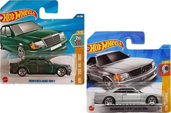 2 Araç Hot Wheels Set - Mercedes-Benz 500 E & '89 Mercedes-benz 560 Sec Amg (1/64) - Image 1