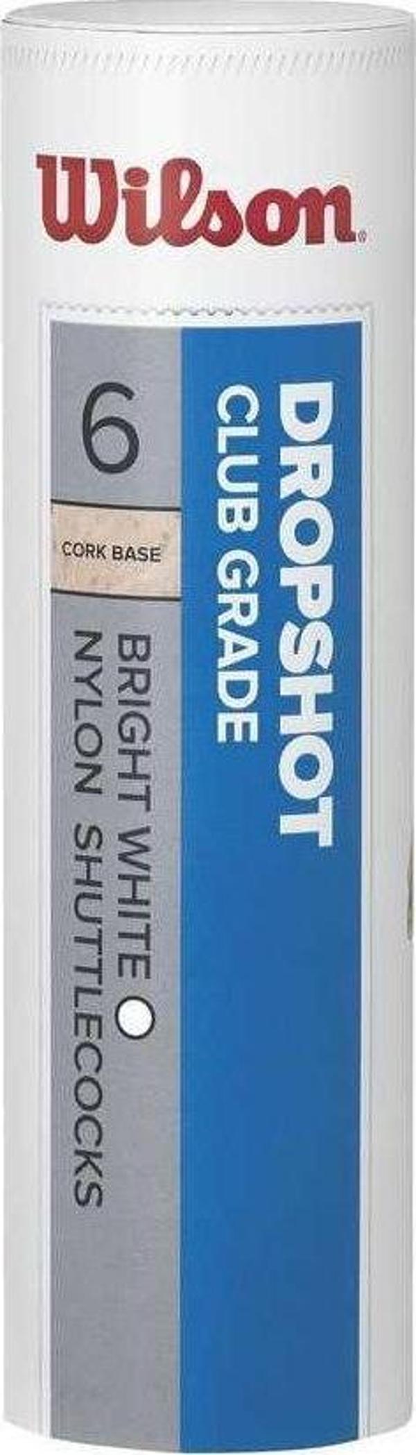 Wilson Dropshot 6'lı Beyaz Badminton Topu WRT6046WH - Image 1