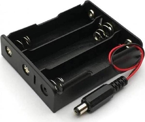 18650 Pil Yuvası 3lü 2.1mm Adaptör Soketli 3 Adet 11.1V Seri Lityum Lion Batarya Kutusu Tutucu - Image 1