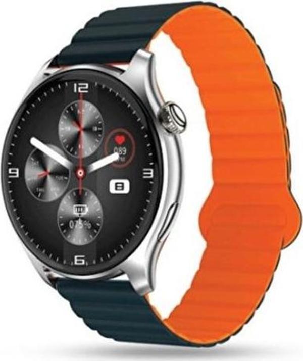 Mipo S22 Akıllı Saat Gümüş Mavi Turuncu - Image 1