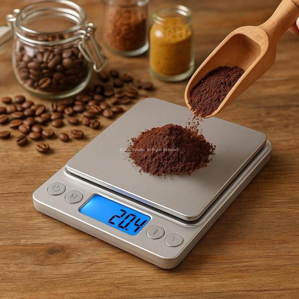 Busstier 0.1g Hassasiyetli Dijital Mutfak Terazisi 3Kg Kapasiteli Paslanmaz Çelik Platform - Image 1
