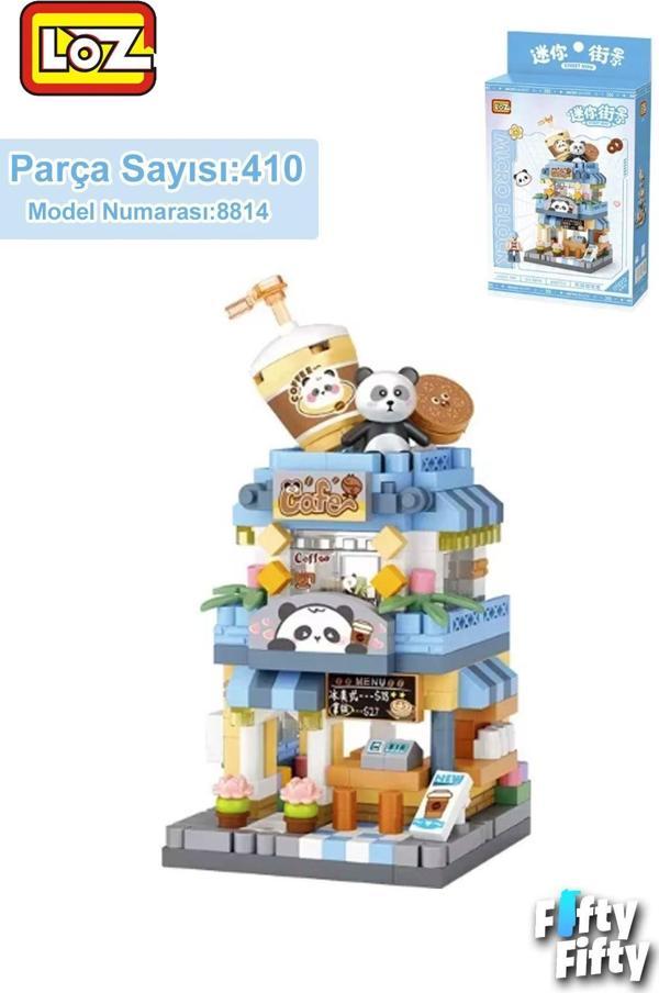 LOZ Micro Block Serisi Kahve Dükkanı 400 Parça Oyuncak Yapım Seti FFLZ-8814 - Image 1