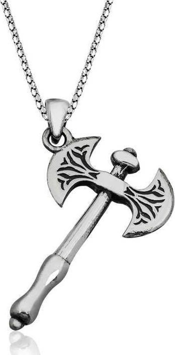 Gümüş Balta Erkek Kolye - Image 1