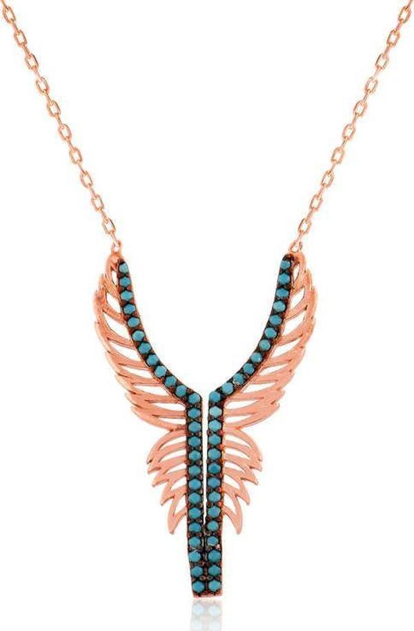 Gümüş Melek Kanadı Bayan Kolye - Image 1