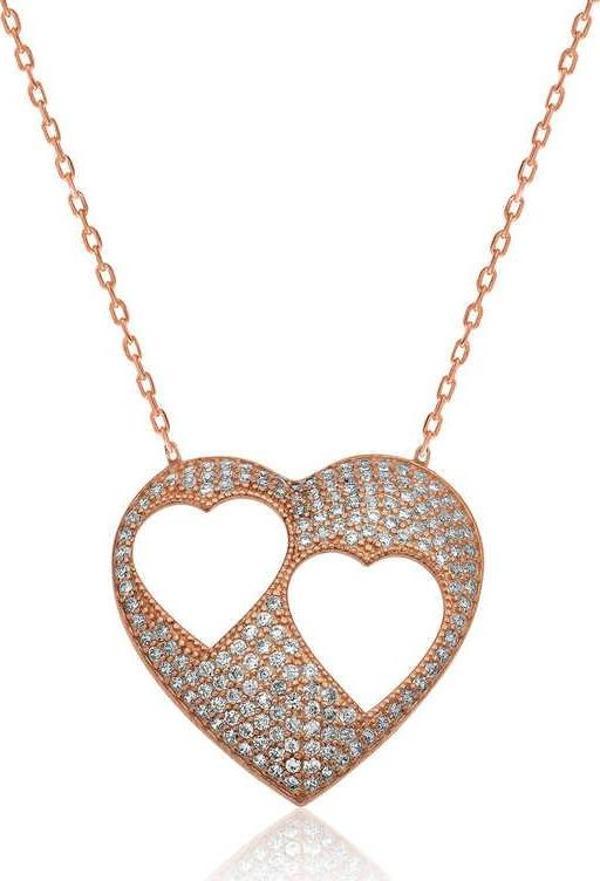 Gümüş Kalpli Bayan Kolye - Image 1