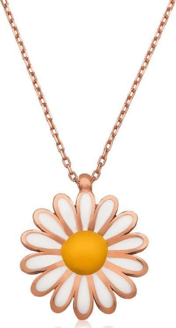 Gümüş Papatya Bayan Kolye - Image 1