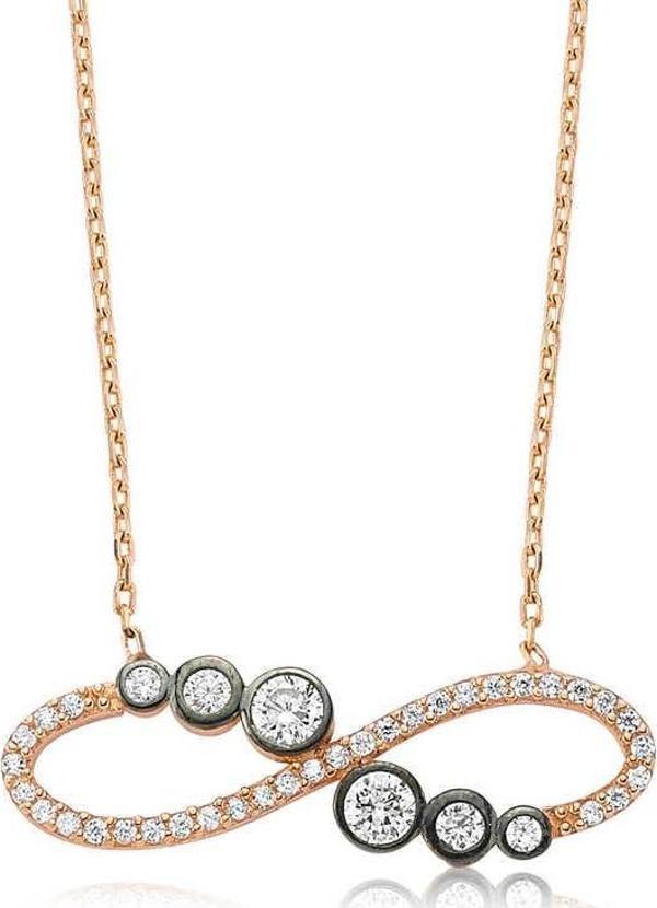 Gümüş Su Yolu Sonsuzluk Bayan Kolye - Image 1