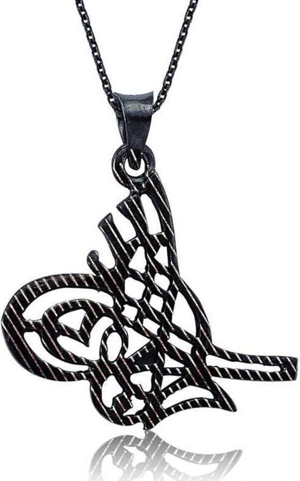 Gümüş Tuğra Bayan Kolye - Image 1