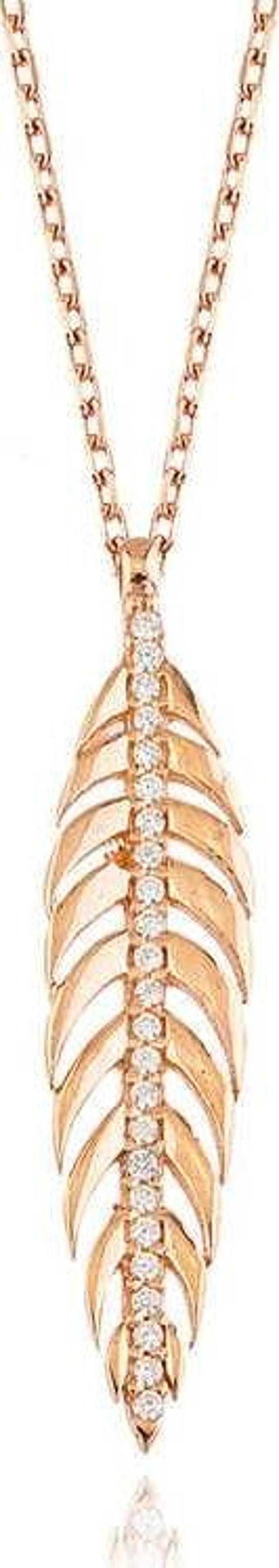 Gümüş Ceviz Yaprağı Bayan Kolye - Image 1